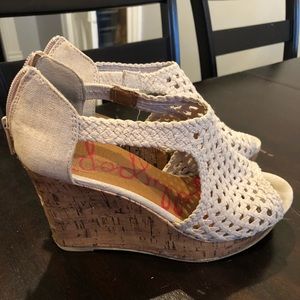 Nude wedge heels. Great condition. Size 8.